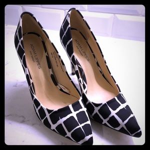 Black and white pumps